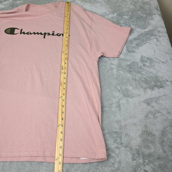 New Mens Champion Crew Neck Cotton Jersey Dream Pink T Shirt Tee XL - Picture 5 of 7